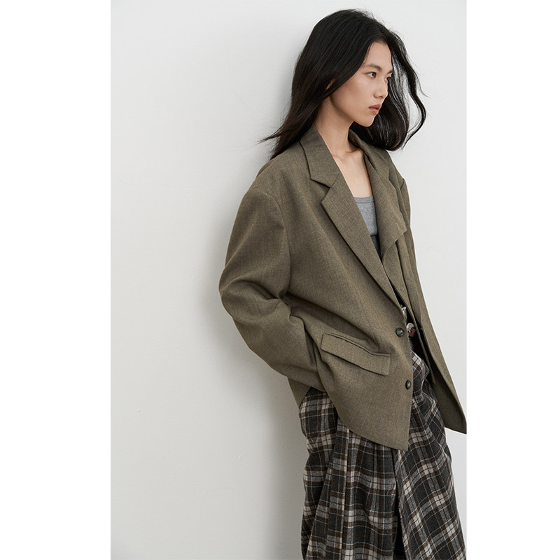 SAME FLOW 风格突出打破常规廓形宽肩不对称设计百搭男女西装外套,淘宝优惠券,粉丝福利购,淘宝优惠卷