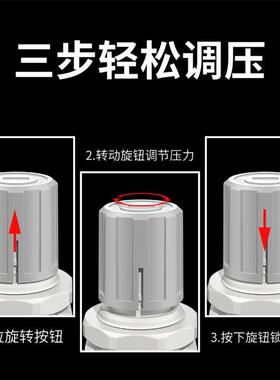 AC气源处理器油水分离器二联件空压机气泵调压阀自动排水2010-02