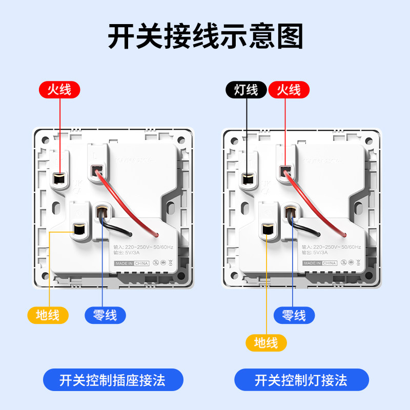 86型暗装多功能一开六孔开关插座20W快充Tyep-c口USB充电万用港式,淘宝优惠券,粉丝福利购,淘宝优惠卷