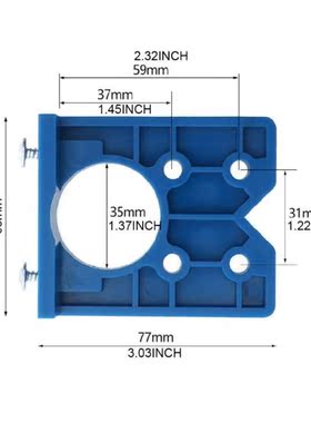 35mm Hinge Jig Set ABS Fast Installation Wood Drill Guide Hi