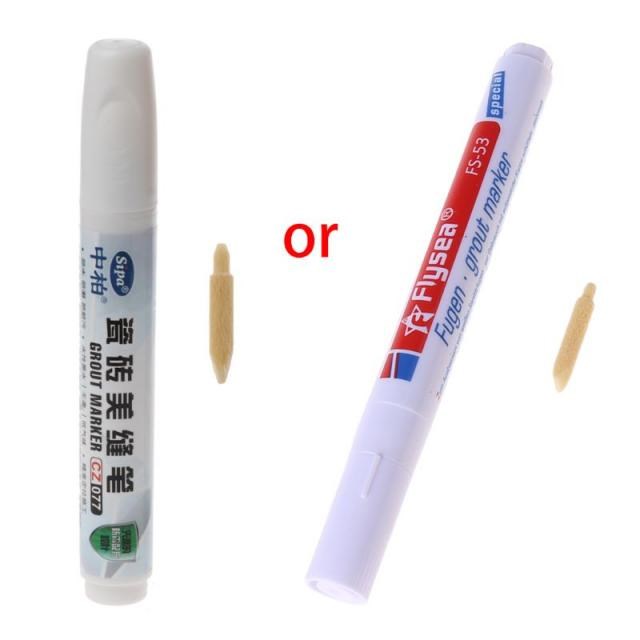 1 pc Grout Pen Tile Gap Repair Pen White Tile Refill Waterpr - 图1