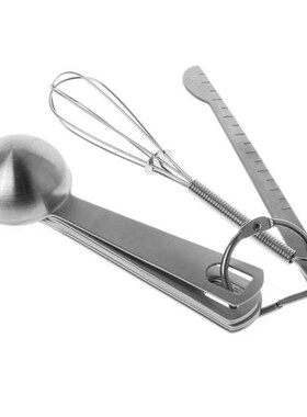 9PCS/Set Measuring Spoons Scoop Measuring Cup Whisk Stainles