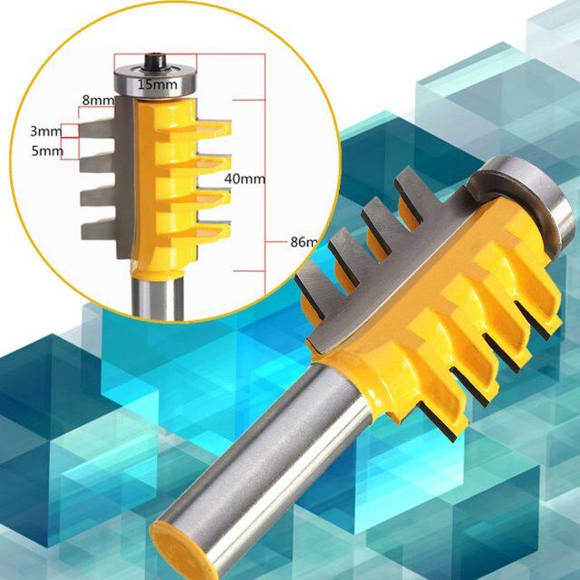 Drillpro RB271/2 Inch Reversible Finger Joint Glue Router B-图1