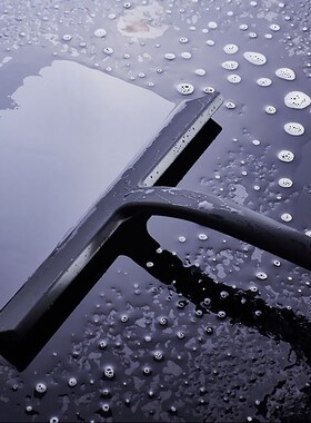 Window Squeegee Glass Wiper Scraper Cleaner with Silicone Bl