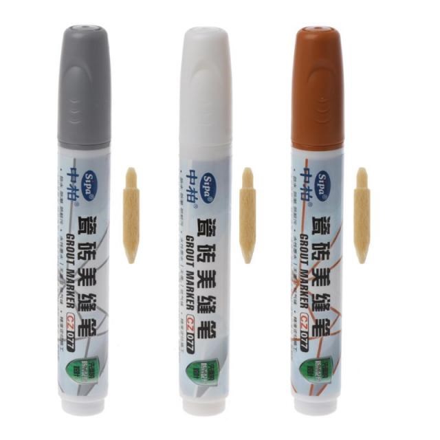 1 pc Grout Pen Tile Gap Repair Pen White Tile Refill Waterpr - 图2