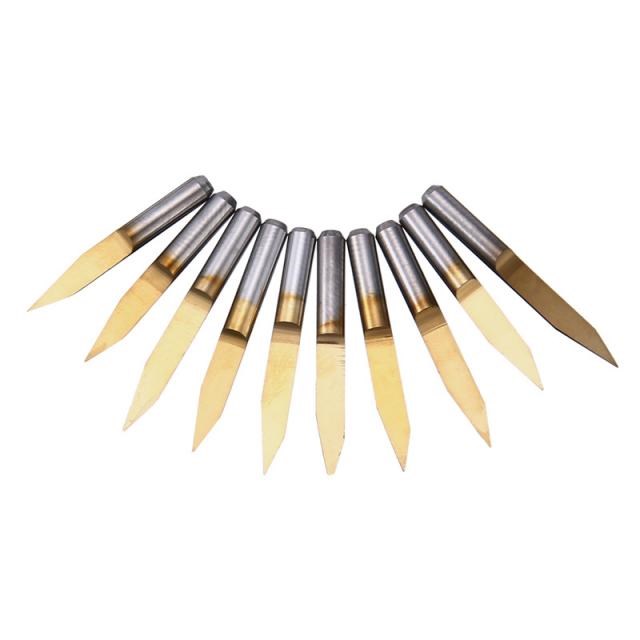 10pcs V Shape Titanium Coated Carbide PCB Engraving Bits CNC-图2