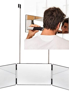 Adjustable Makeup Mirror Portable ABS Trifold Foldable Magni