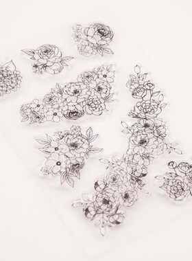 Flower Vine Silicone Clear Seal Stamp DIY Scrapbooking Embos