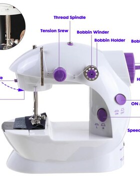 Portable Electric Sewing Machine Set Stitch Sew needlework C