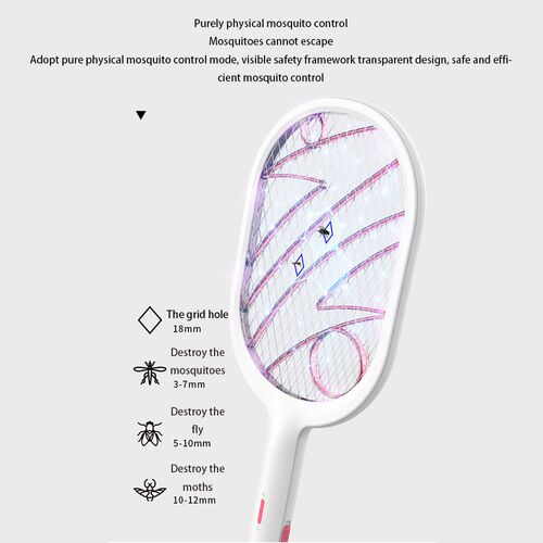 3000V Electric Mosquito Swatter With UV Lamp 1200mAh USB Rec - 图1