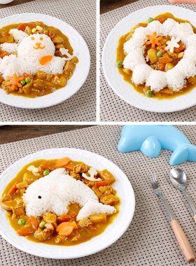 4Pcs/Set DIY Lovely Cartoon Animal Rice Ball Mold Bento Sand