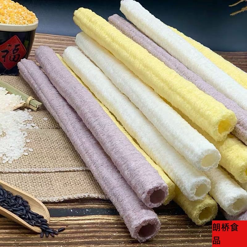 爆米花米泡棒江米棍传统老式玉米黑米花康乐果食膨化食品怀旧零食