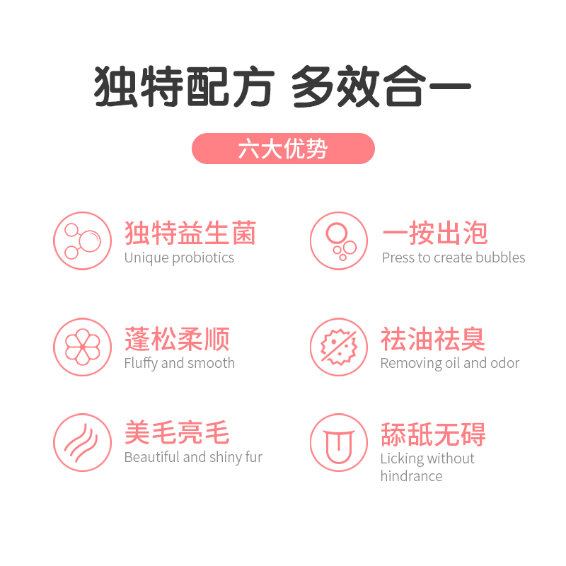 HAPPYIT它欢猫咪沐浴露布偶英短洗澡香波浴液宠物黑下巴祛油慕斯