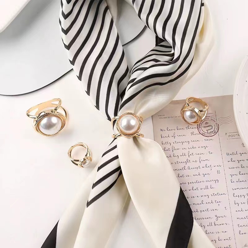 大衣腰带固定扣子飘带卡扣围巾丝巾扣风衣腰带戒指扣环百搭装饰品 - 图0