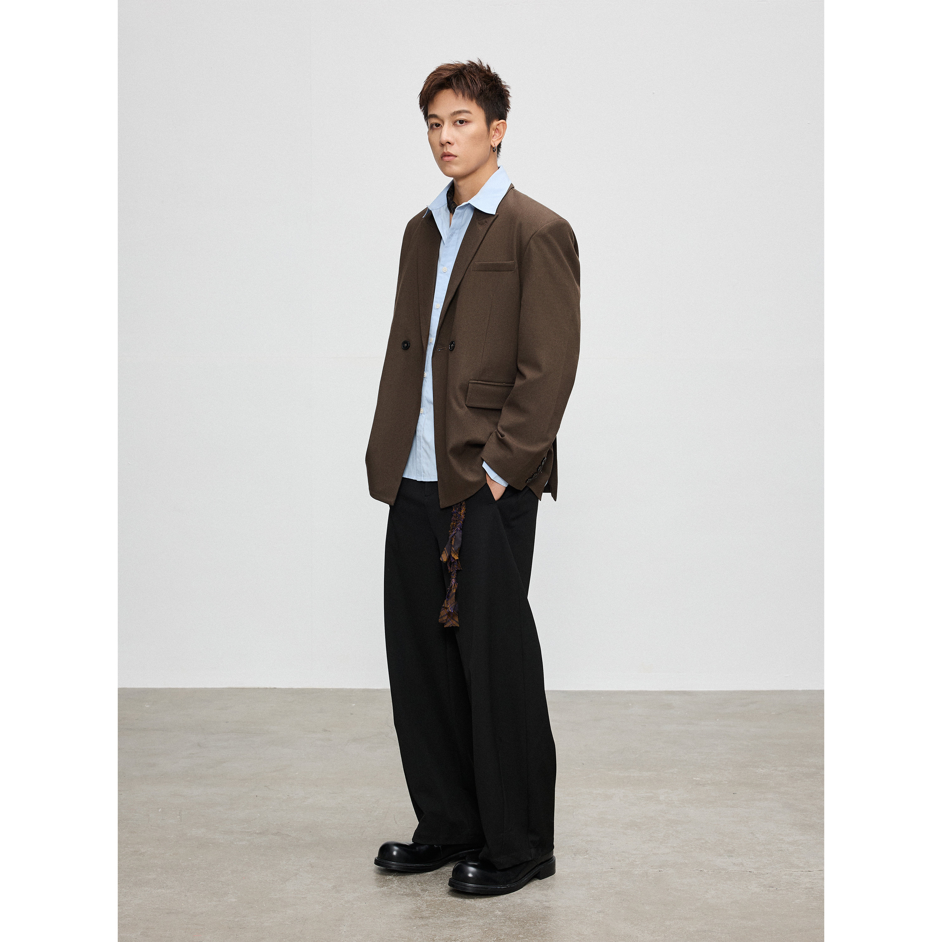 Costful Ro 复古戗驳领TR休闲西服 立体剪裁宽松高级感西装外套,淘宝优惠券,粉丝福利购,淘宝优惠卷