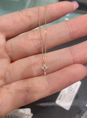 日式轻奢 s925银电镀14k 香水瓶 钥匙 皇冠 迷你锆石 项链 锁骨