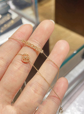 日式复古风 银s925镀14k 奢华满钻圆盘 镂空蕾丝花纹花朵锆石