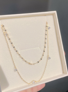 混搭神器日本轻奢s925银镀项链套链百搭款项链锁骨链