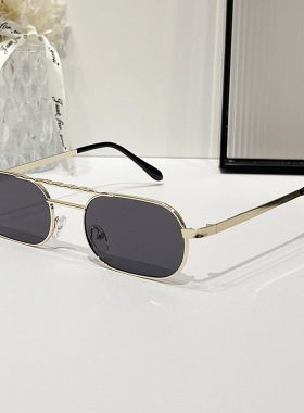 英国moleubak新款双梁太阳镜欧美时尚个性方形窄框时尚墨镜男女