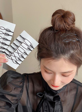 不易掉漆黑色钢夹精包装女生小发