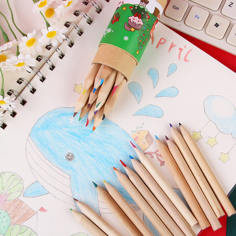 Christmas creative stationery 12 color lead children and students painting