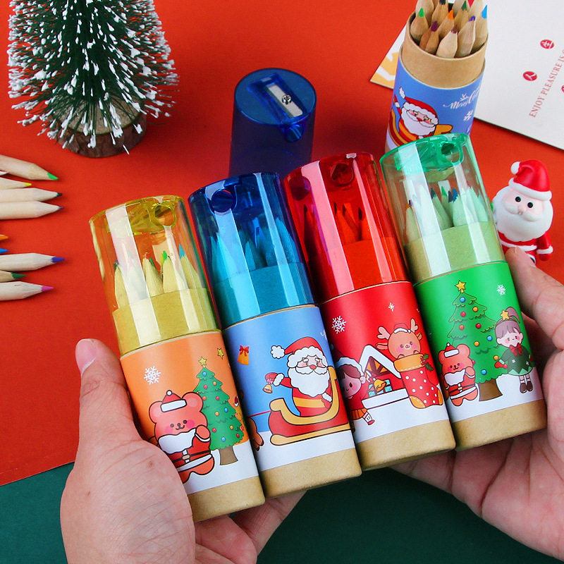Christmas creative stationery 12 color lead children and students painting