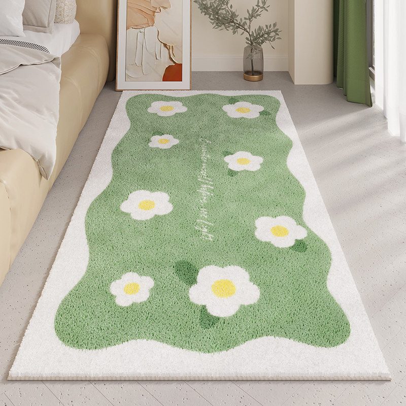 床边卧室地毯主卧脚垫女生房间高级感防滑垫子长条毛绒床前地垫,淘宝优惠券,粉丝福利购,淘宝优惠卷