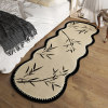 Medieval style carpet, special-shaped bedside blanket, bedroom and living room, light luxury, retro, high-end sense, long irregular room floor mat