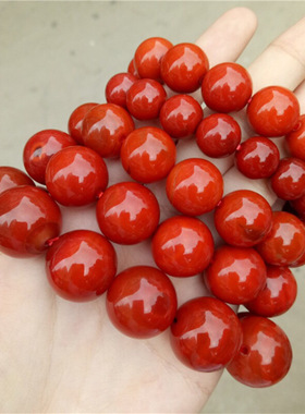 正宗川料南红玛瑙手链6/8/10/12/14/16/18/20mm火焰纹南红手串