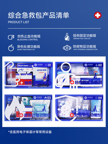 援生至品多组合120综合急救包官方通用版家庭企业急救箱全套装备 - 图1