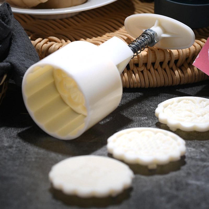 2022新款月饼模具手压式家用冰皮月饼广式糕点心压花烘焙模型磨具-图0