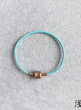 情侣款编织红绳手链925纯银简约