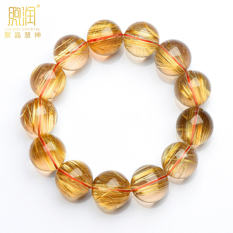 直播天然钛晶手链金钛晶手串男女金发晶水晶板钛晶猫眼石黄水晶,淘宝优惠券,粉丝福利购,淘宝优惠卷