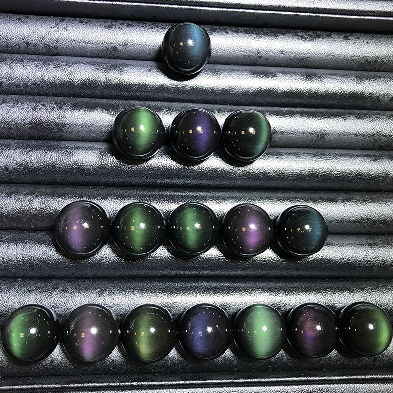 天然彩猫眼黑曜石单珠双猫眼石手串手链diy单颗散珠男女吊坠配件,淘宝优惠券,粉丝福利购,淘宝优惠卷