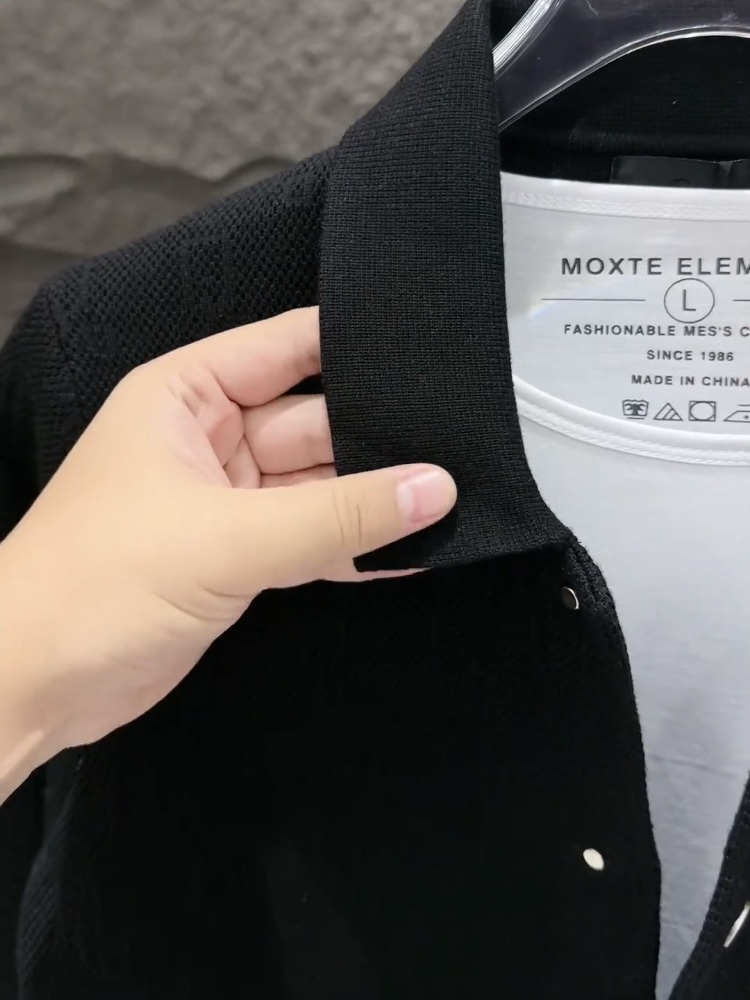 男士冬季翻领长袖针织开衫2025新款时尚潮流百搭青年气质休闲外套 - 图2