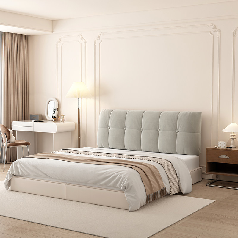 奶油风床头靠垫榻榻米靠背简约现代床头套罩卧室双人床头软包靠背,淘宝优惠券,粉丝福利购,淘宝优惠卷