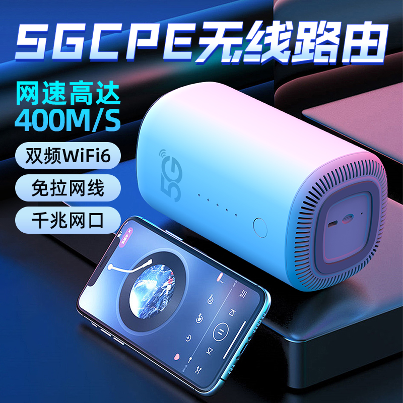 5g无线路由器免插卡cpe随身wifi双网WIFI6无线路由器上网卡设备千兆光纤宽带热点接收神器车载笔记本手机 - 图1