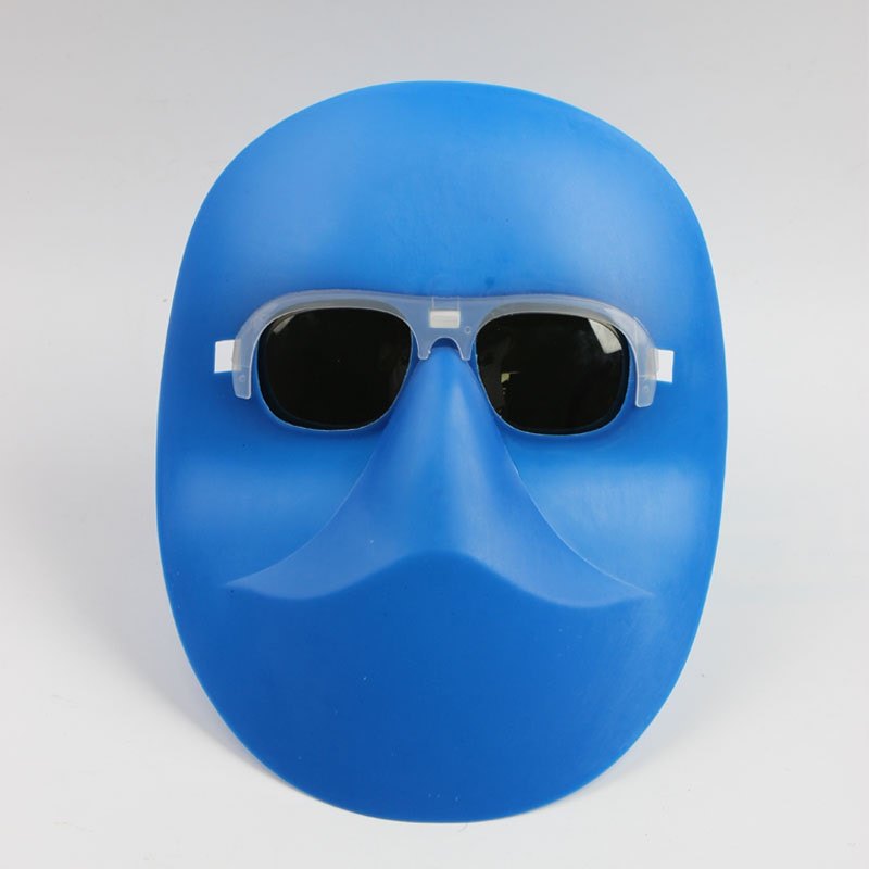 全脸焊工帽护脸头戴防电焊防烤防护弧焊面罩.烧焊轻便式氩用品r