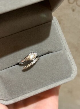 日系Cherry Kitty轻奢高级感彩钻灵蛇戒指女vintage甜酷辣妹风