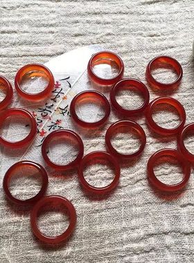 日系Cherry Kitty新中式宫廷红玉髓戒指女vintage小众设计高级感