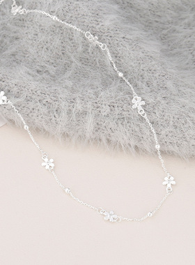 日系Cherry Kitty超仙温柔风微镶小花项链女vingate精致高级