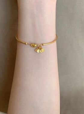 日系cherry kitty新中式祥云平安喜乐手环女vintage古法传承手镯