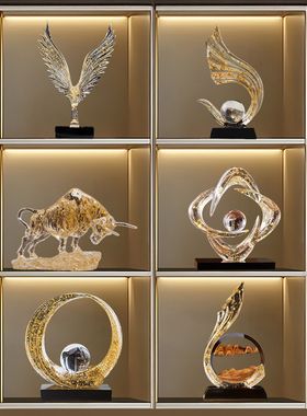 酒柜摆件客厅2025新款轻奢高档电视柜装饰品高档大气上档次高