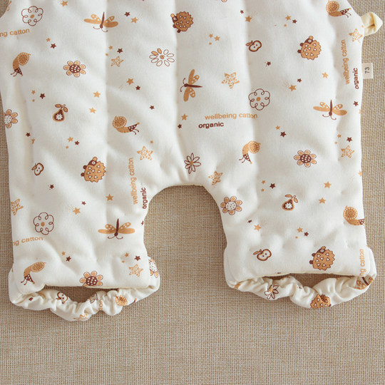 Baby pure cotton handmade thickened lace-up leg and belly protector