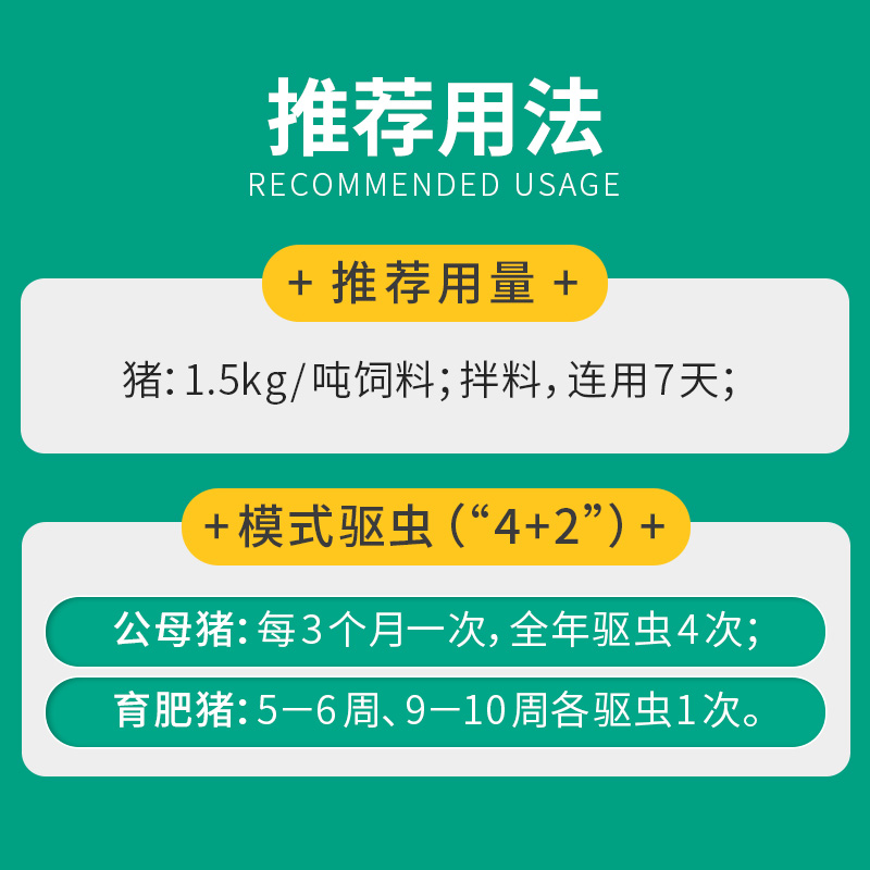 回盛生物乐去从阿苯达唑伊维菌素预混剂1kg猪用体内外驱虫兽用-图2