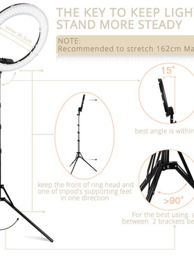 Studio Photo Ring Light 18 inch 240 PCS LED ring lamp With p