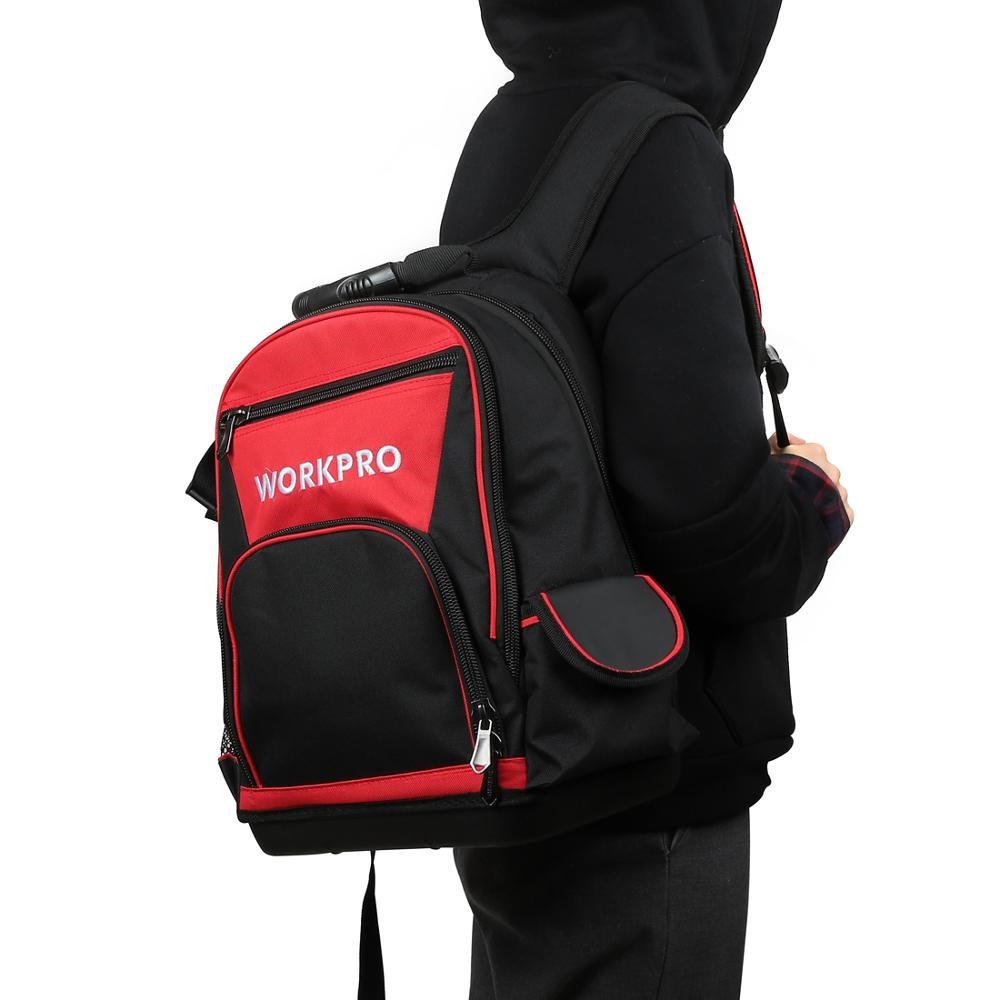 WORKPRO 2020 New Tool Bag 17'' Backpack Waterproof Organize - 图0