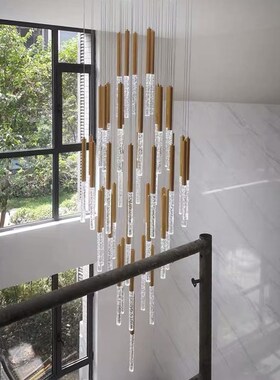 Youlaike LED Chandelier Lighting  Staircase Gold Home Decora