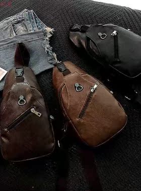 Men's Casual Shoulder Cross Ba Business waist pocket