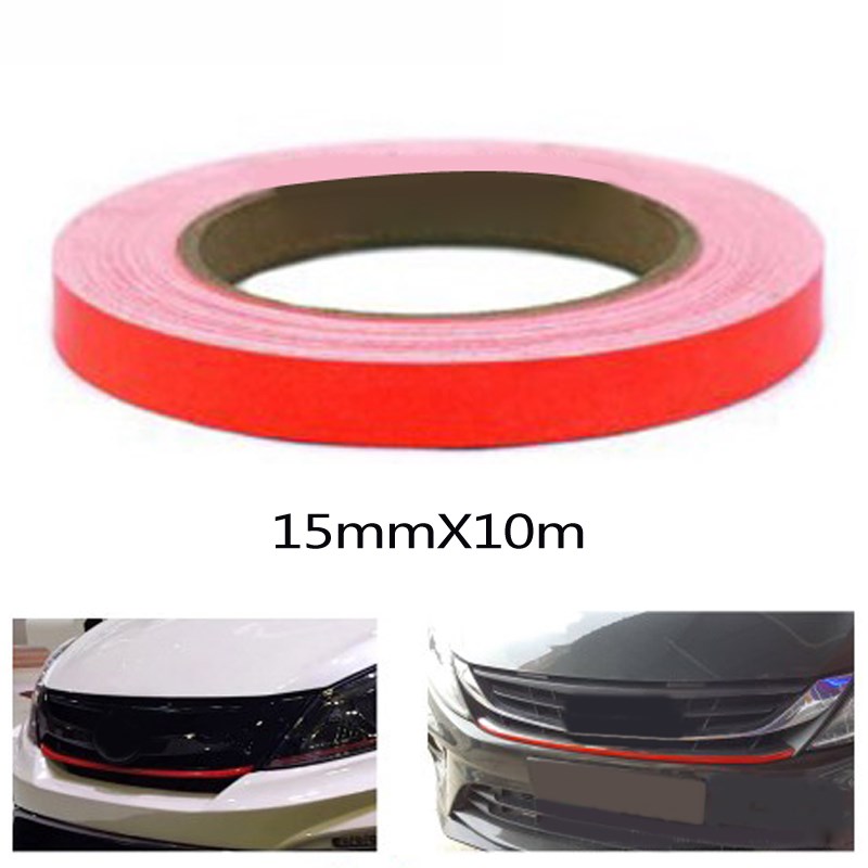 1pc Car Red Lining Reflective Vinyl Wrap Film Car Sticker D-图2